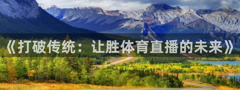 蓝鲸直播体育app：《打破传统：让胜体育直播的未来》