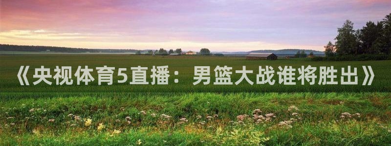 蓝鲸直播体育：《央视体育5直播：男篮大战谁将胜出》